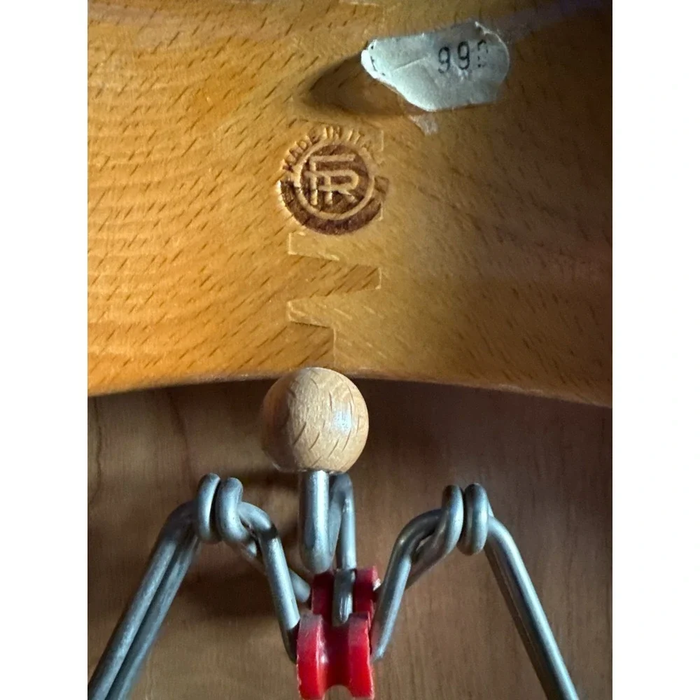 3 Italian Vintage F R Wooden Suit Hangers Solid Upscale Italy Sturdy Vintage